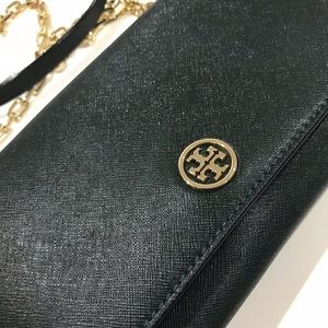 Tory Burch - Robinson Saffiano Wallet on a Chain